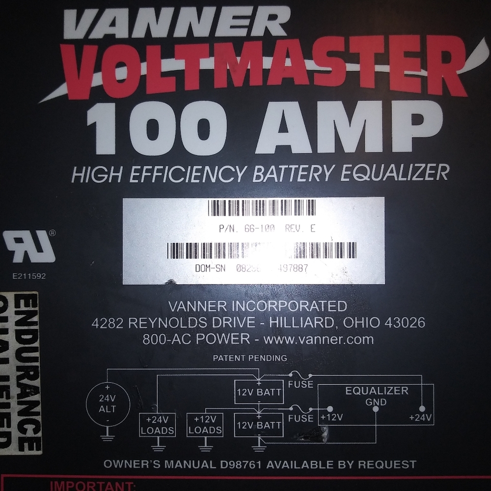 Vanner Voltmaster 100 AMP High Efficiency Battery